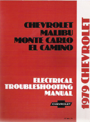 1979 Chevrolet Malibu, Monte Carlo and El Camino Factory Electrical Troubleshooting Manual