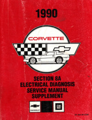 1990 Chevrolet Corvette Electrical Diagnosis Service Manual Supplement