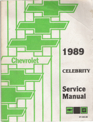 1989 Chevrolet Celebrity Factory Service Manual
