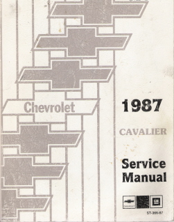 1987 Chevrolet Cavalier Factory Service Manual with Electrical Diagnosis Supplement