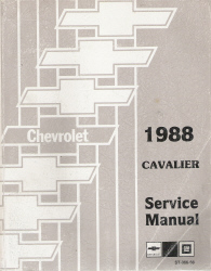 1988 Chevrolet Cavalier Factory Service Manual