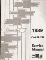 1989 Chevrolet Cavalier Factory Service Manual