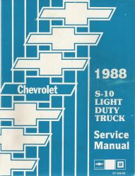 1988 Chevrolet Light Duty Truck Service Manual - S&T Models
