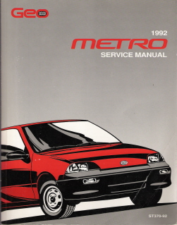 1992 Chevrolet / Geo Metro Factory Service Manual