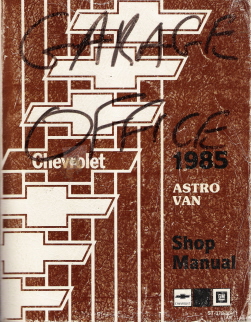 1985 Chevrolet Astro Van Factory Service Manual