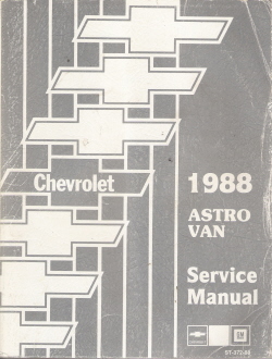 1988 Chevrolet Astro Van Factory Service Manual