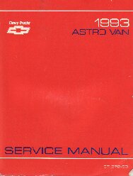 1993 Chevrolet Astro Van Service Manual
