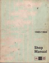 1985 - 1986 Chevrolet Nova Factory Service Manual