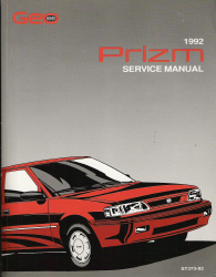 1992 Chevrolet / Geo Prizm (S-Platform) Factory Service Manual