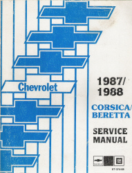 1987 - 1988 Chevrolet Corsica & Beretta Factory Service Manual