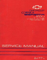 1993 Chevrolet Corsica & Beretta Factory Service Manual - 2 Volume Set