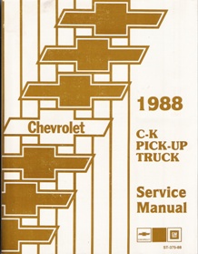 1988 C-K Pick-Up Truck Service Manual with Supplement & Electrical Diagnosis Manual