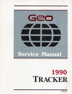 1990 Geo Tracker Factory Service Manual with Electrical Diagnosis Supplement Manual