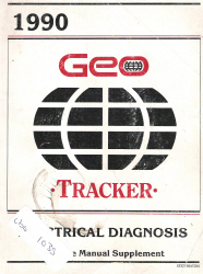 1990 Geo Tracker Factory Electrical Diagnosis Service Manual Supplement