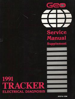 1991 Geo Tracker Electrical Diagnosis Service Manual Supplement