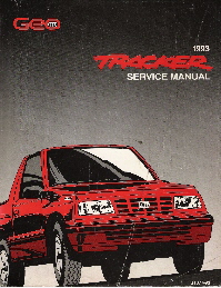 1993 Chevrolet / Geo Tracker Factory Service Manual