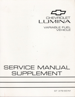 1993 Chevrolet Lumina Variable Fuel Factory Service Manual Supplement