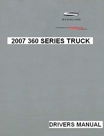 2007 Sterling 360 Factory Drivers Manual