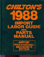 1981 - 1988 Chilton's Import Labor Guide & Parts Manual