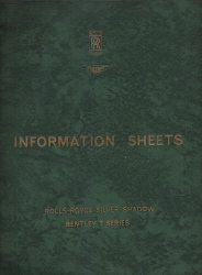 1972 - 1975 Rolls Royce & Bentley Spares  Information Sheets