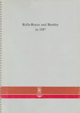 1987 Rolls-Royce and Bentley Factoy Supplement