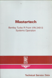 Bentley Turbo R Systems Operation Technical Service Data Manual - Softcover