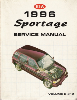 1996 Kia Sportage Factory Service Manual, Volume 2