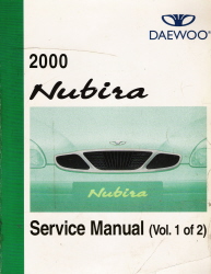 2000 Daewoo Nubira Factory Service Manual 2 Volume Set