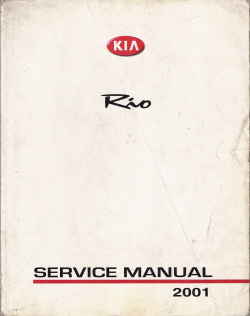 2001 Kia Rio Factory Service Manual