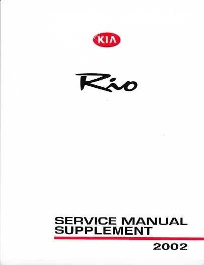 2002 Kia Rio Factory Service Manual Supplement