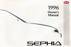 1996 Kia Sephia Owner's Manual