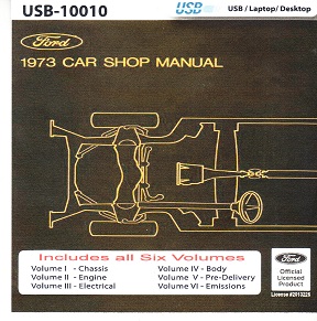 1973 Ford, Lincoln, Mercury Factory Shop Manual USB