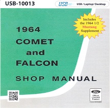 1964 Ford & Mercury Comet, Falcon & Mustang Factory Shop Manual CD-ROM