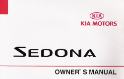 2002 Kia Sedona Owner's Manual