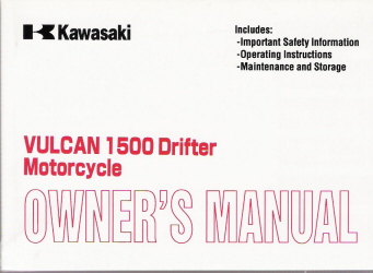 2000 Kawasaki Vulcan 1500 Drifter Owner's Manual