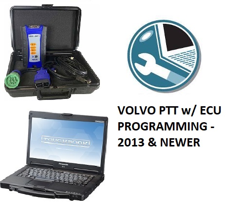 Volvo Premium Tech Tool (PTT) Software USB w/ ECU Programming, CF-53 Toughbook & USB-Link 2 Adapter