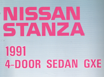 1991 Nissan Stanza 4-Door Sedan GXE Factory Wiring Diagrams