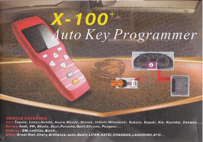 X100+ Auto Key Programmer for Domestic, Euro & Asian Vehicles
