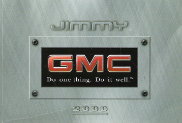 2000 GMC Jimmy Factory Owner's Manual