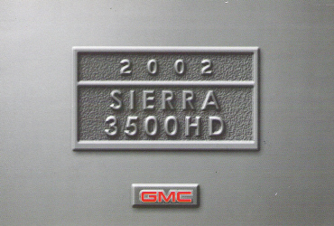2002 GMC Sierra 3500HD Factory Owner's Manual