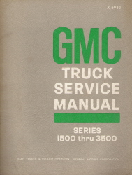 1970 GMC Truck Service Manual Series 1500 thru 3500