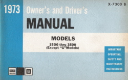 1973 GMC Models 1500 thru 3500 Owner's and Driver's Manual