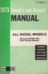 1973 GMC All Diesel Models Owner's and Driver's Manual