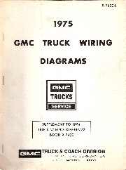 1975 GMC Truck Wiring Diagrams Supplement