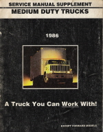 1986 GMC Medium Duty Trucks Service Manual Supplement