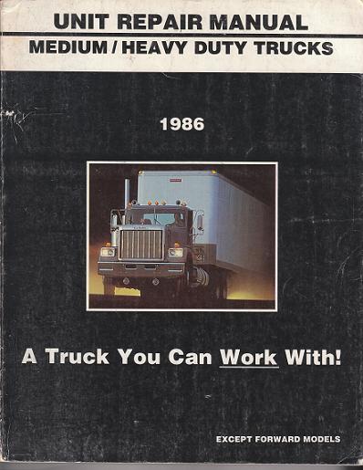 1986 GMC Medium / Heavy Duty Trucks Unit Repair Manual