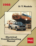 1988 GMC / Chevrloet S/T Truck Models Electrical Troubleshooting Manual