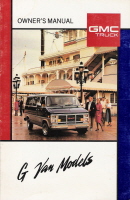 1989 Chevrloet Express & GMC Savana (G Van) Models Owner's Manual