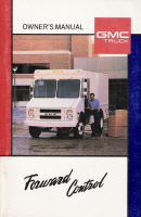 1989 GMC Forward Control Truck Owner's Manual