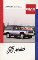 1989 GMC S-15 Owner's Manuals